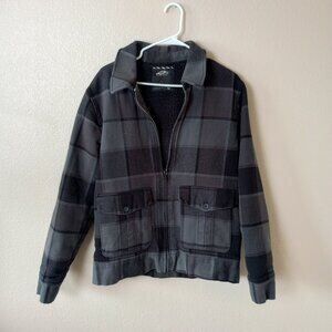 Vans Sherpa Lined Flannel Jacket Streetwear Grunge Y2K Skater Barn Coat